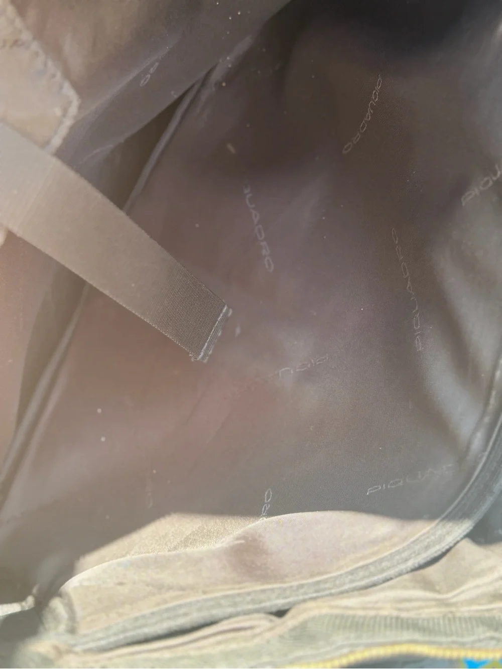 Piquadro Leather Computer Work Bag Black